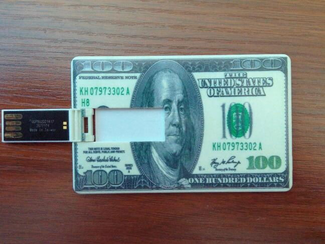 4gb USD money name card usb flash drive,u disk name card memory,gift usb 4