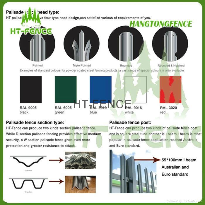 Manufacturer Wholesale High Quality Palisade Security Fence 4