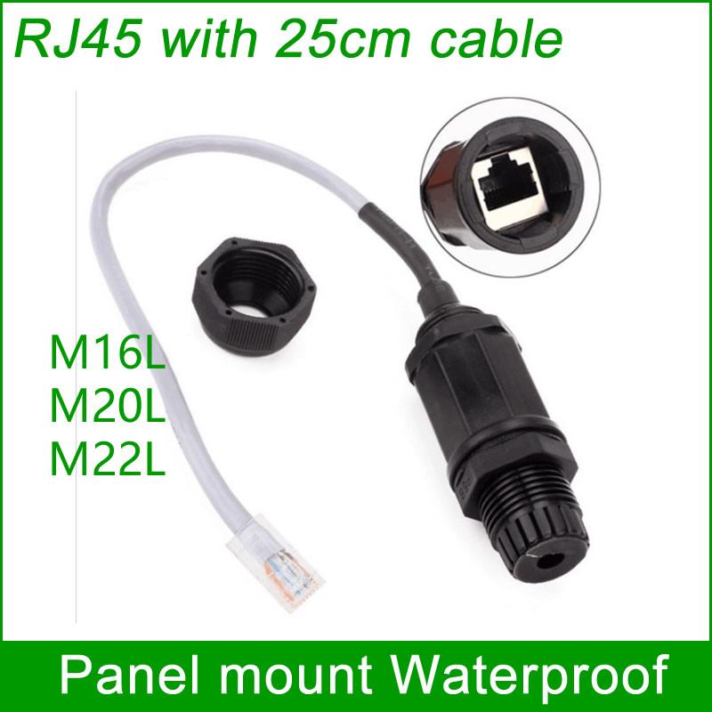 RJ45 waterproof connector Ethernet Interface LAN Network Adapter shielded panel