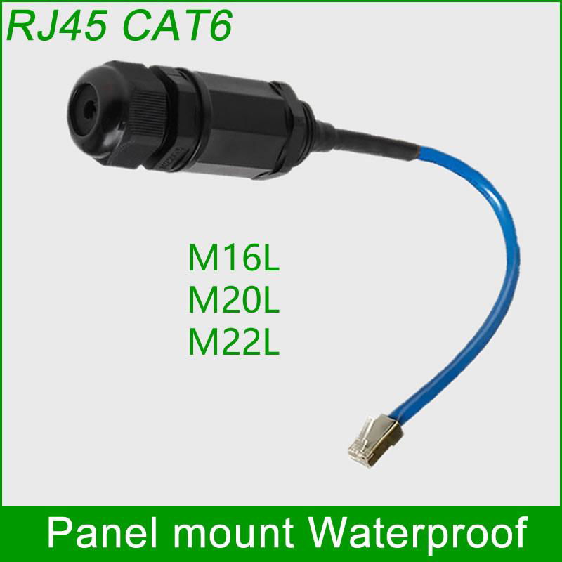 RJ45 waterproof connector Ethernet Interface LAN Network Adapter shielded panel  3