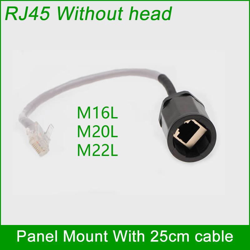 RJ45 waterproof connector Ethernet Interface LAN Network Adapter shielded panel  4