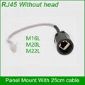 RJ45 waterproof connector Ethernet Interface LAN Network Adapter shielded panel  4