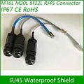 RJ45 waterproof connector Ethernet Interface LAN Network Adapter shielded panel  5