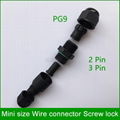 Mini Waterproof 2 Pin 3 Pin Electrical Cable Connectors Quick Splice Screw Lock  5