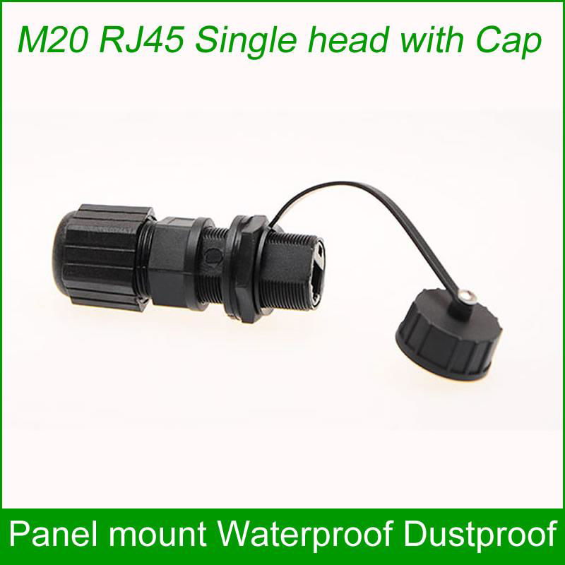 panel mount M20 RJ45 AP box fixed adapter waterproof connector 2