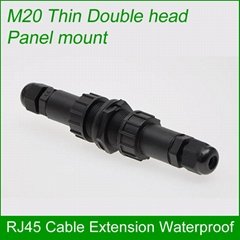 Outdoor double head IP67 Protect RJ45 Interface Ethernet waterproof connector