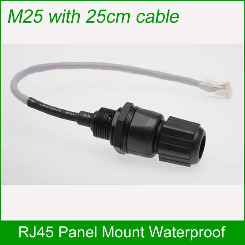 Ethernet LAN RJ45 Waterproof Connector with 25cm Cable AP box plug