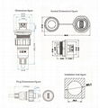 USB2.0 female socket plug Panel Mount adapter Waterproof Connector IP67 11