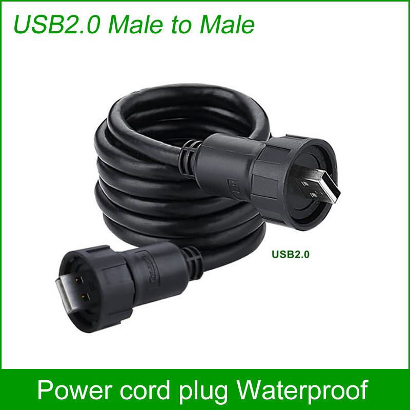 USB2.0 female socket plug Panel Mount adapter Waterproof Connector IP67 5