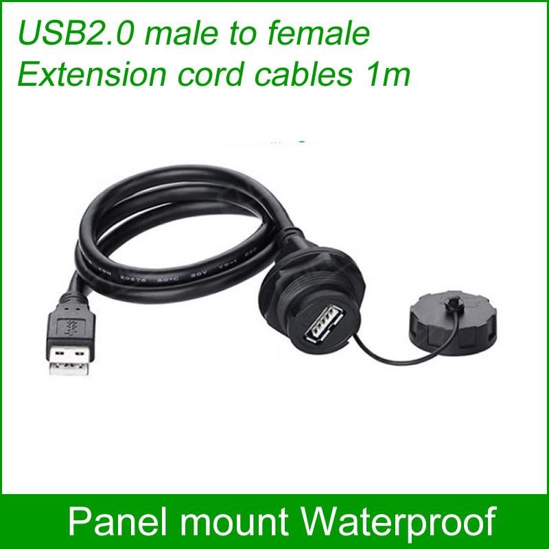 USB2.0 female socket plug Panel Mount adapter Waterproof Connector IP67 3