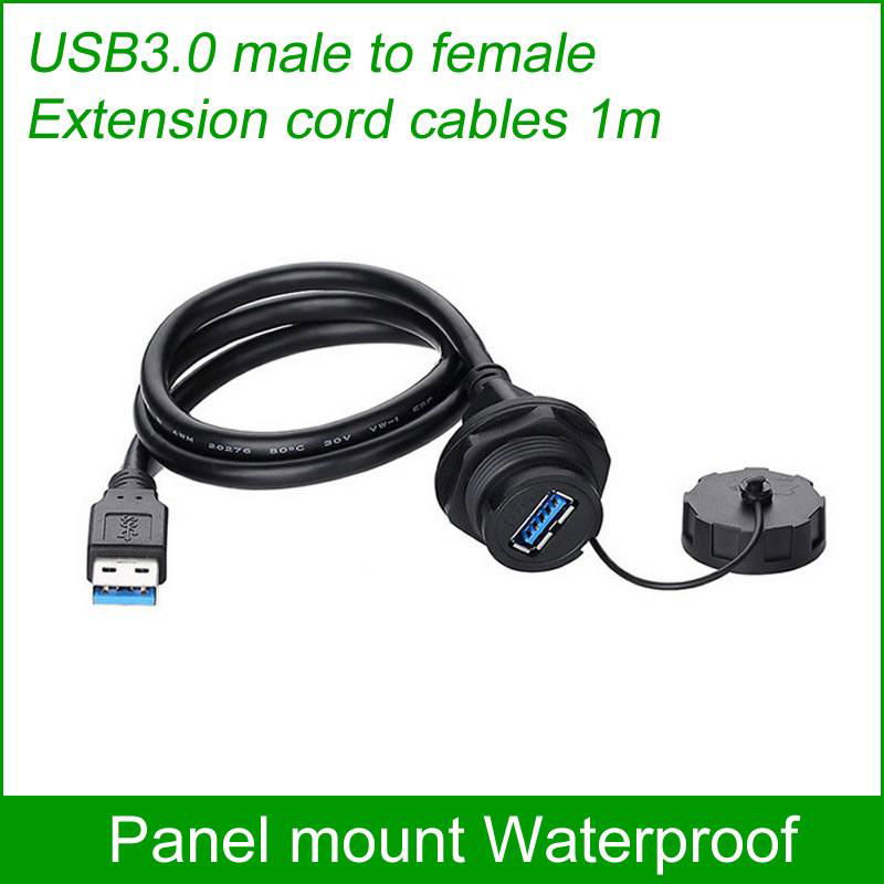 usb3.0 panel mount socket water resistant IP 67 connector 2