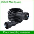 usb3.0 panel mount socket water resistant IP 67 connector 4