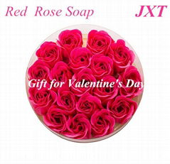 Soap Flower Rose in Gift Box   Wedding Decoration Party Gift Body Bath Soap Rose