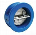 Wafer dual plated check valve