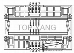 Smart Card Highrise Type (3.3mm) Socket