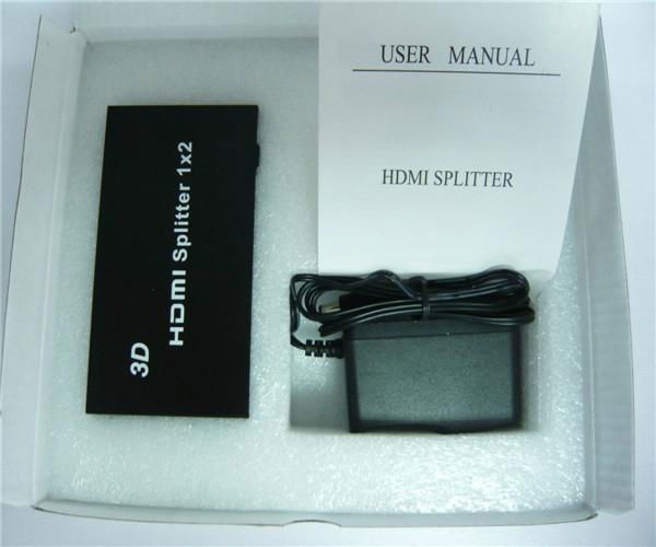 HDMI Splitter 1x2 with 1080p support 3D  3