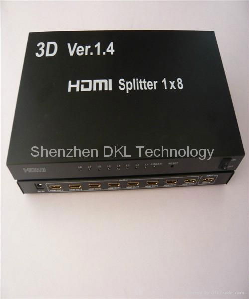 Premium 3D 8 port 1x8 HDMI Splitter