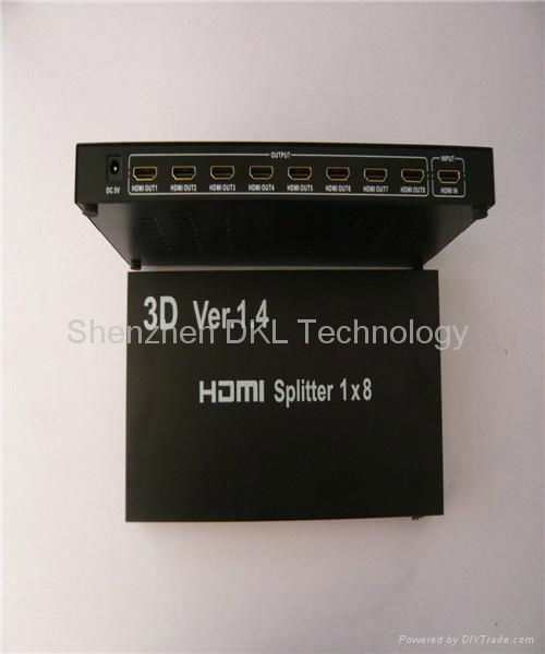 Premium 3D 8 port 1x8 HDMI Splitter 2