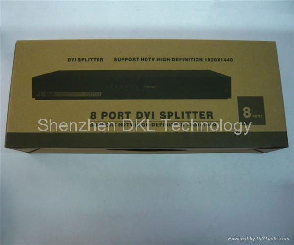 DVI Splitter 1x8 1 input 8 output , 8 way DVI distribution 5