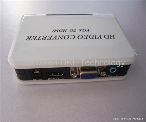 VGA to HDMI Converter 1080p for HDTV PC laptop converter adapter box with audio 