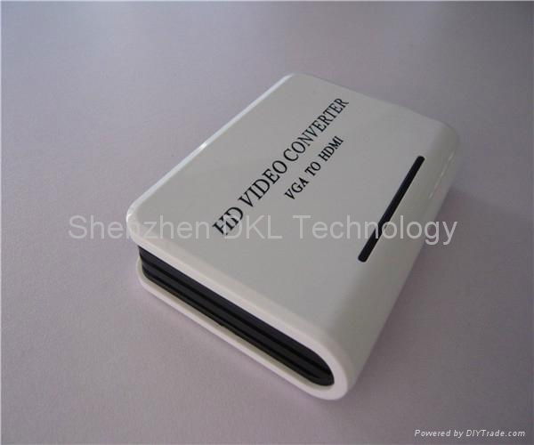 VGA to HDMI Converter 1080p for HDTV PC laptop converter adapter box with audio  2