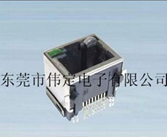 SMT RJ45带屏蔽带LED灯