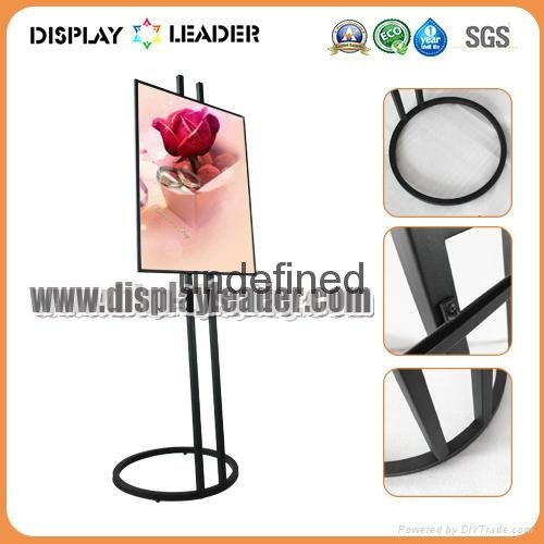 Black Steel Advertising Picture Poster Frame Display Stand 5