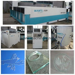 2000*4000mm cantilever type waterjet cutting machine with 420Mpa pump for glass