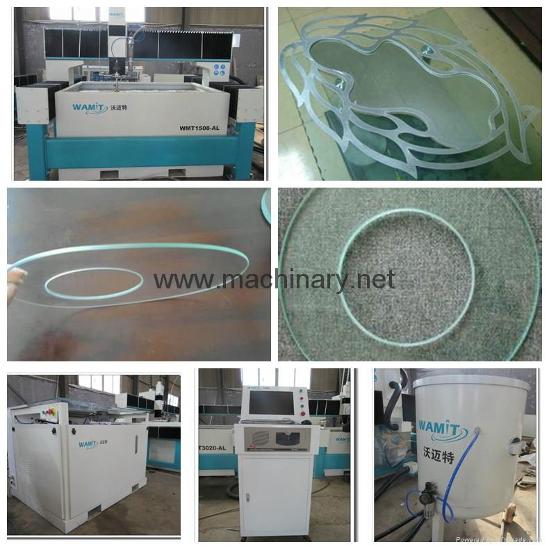 2500*1500mm cantilever type waterjet cutting machine with 420Mpa pump for glass
