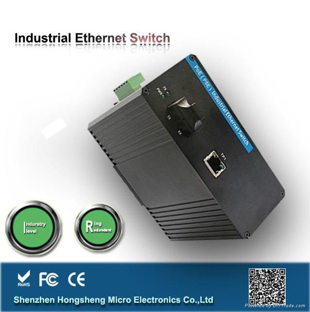 千兆自愈环网管理型两光六电安全工业交换机 2