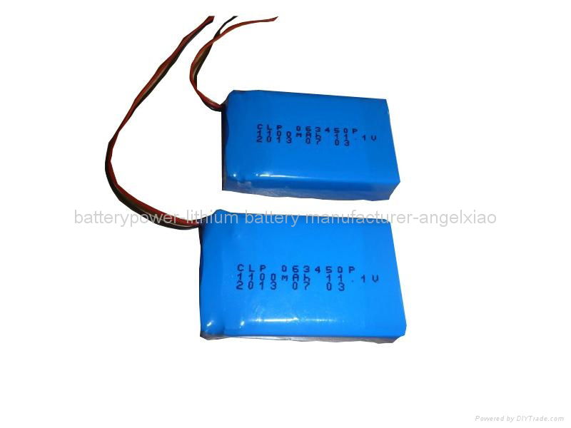 Lithium 11.1V 1100mAh li polymer battery rechargeable battery mid battery