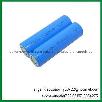 li ion battery 3.7v 2200mah 18650 cell 3