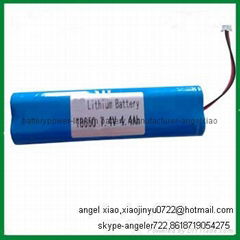 7.4v 4.4ah lithium 18650 battery li ion battery