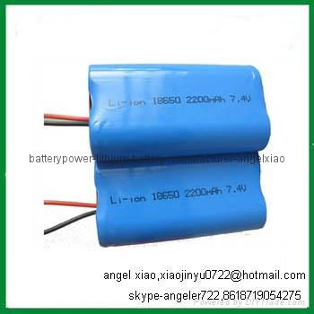 7.4v 4.4ah lithium 18650 battery li ion battery 3