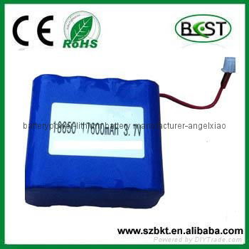 3.7v 17600mah li ion rechargeable 18650 battery 4