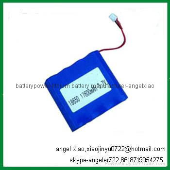 11.1v 2000mah  triangle shape battery lithium battery 18650 3