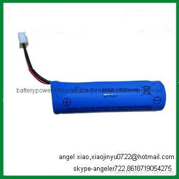 11.1v 2000mah  triangle shape battery lithium battery 18650 4