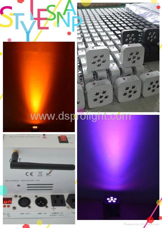 6*10W RGBA/W Battery Up lighting led par cans 4