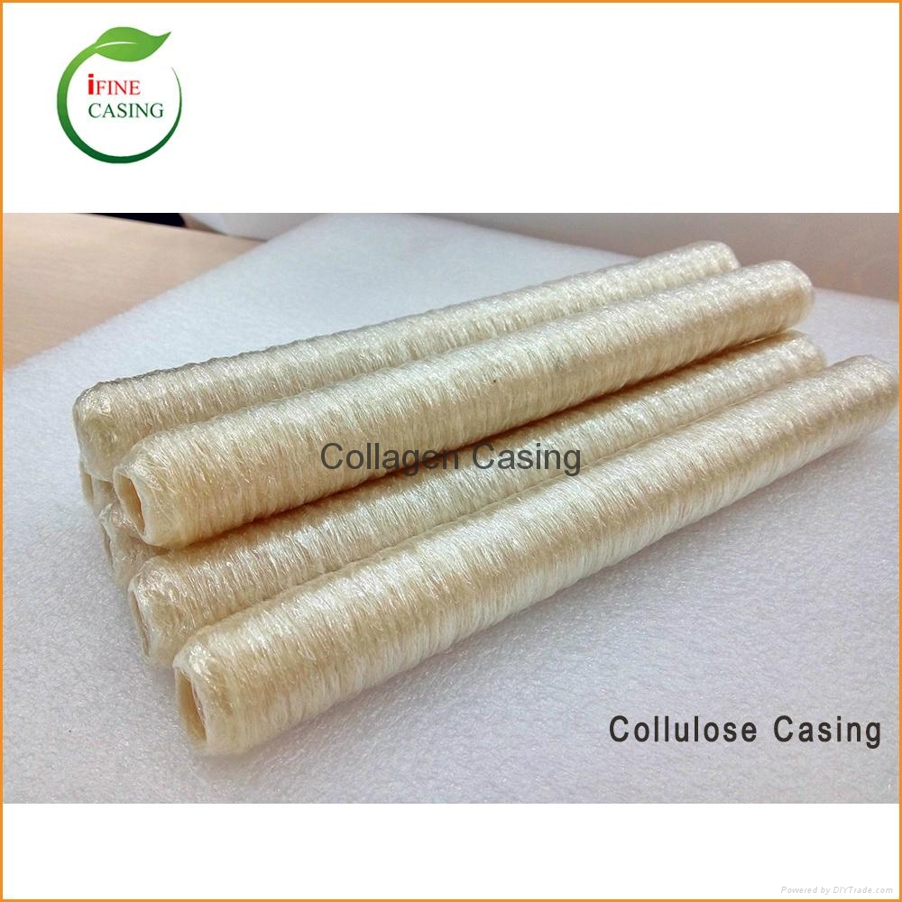 15mm Food grade Halal artificial Collagen Sausage Casing F003 FANCY