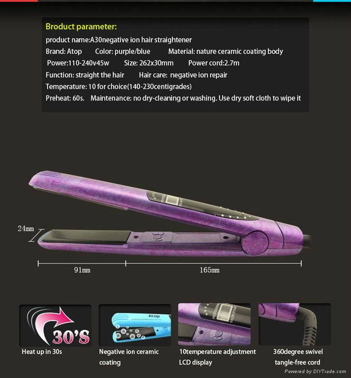 Professional Digital Infrared Keratin Ceramic Hair Straightener 4