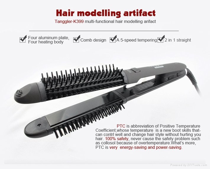 Electric Magic Hair Straightener With Comb  5