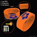 New Arrival silicone bracelets pocketbands hidden pocket 210X30MM 5