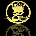 Excellent quality zinc alloy custom cheap metal 24k gold plate abaya logo for se 2