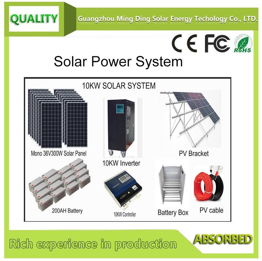On Grid/ Off Grid Rooftop Solar Power System For Home10KW