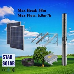 Solar Water Pump Stainless steel deep-well for Agricultural irrigation