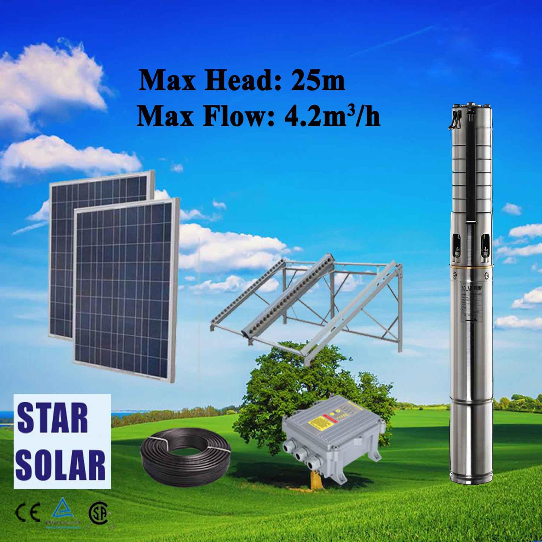 Solar Water Pump System for Agricultural irrigation SWP800W STAR