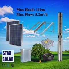 Solar Centrifugal Pump System Stainless Steel Deep-well Submersible Pump