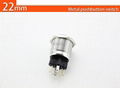 22mm LED ring illuminated Metal Pushbutton Switch  3