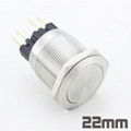 metal pushbutton switch 22mm stainless steel