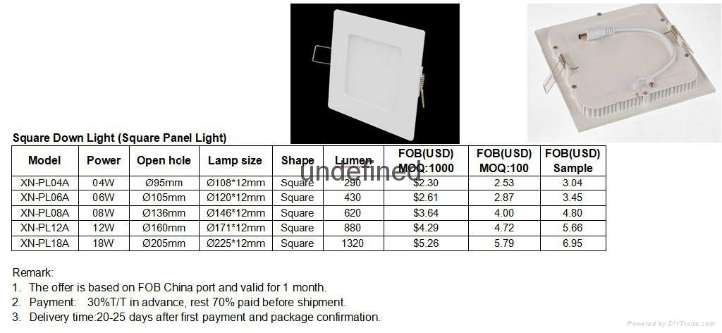 Square LED Downlight 3